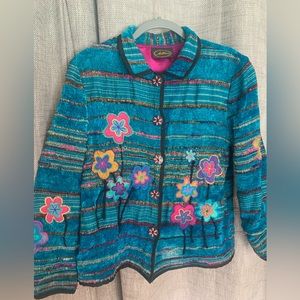 Allure  blue flower blazer